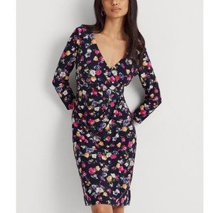 Lauren Ralph Lauren floral surplice dress, size 10P